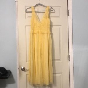 Zara yellow tulle dress